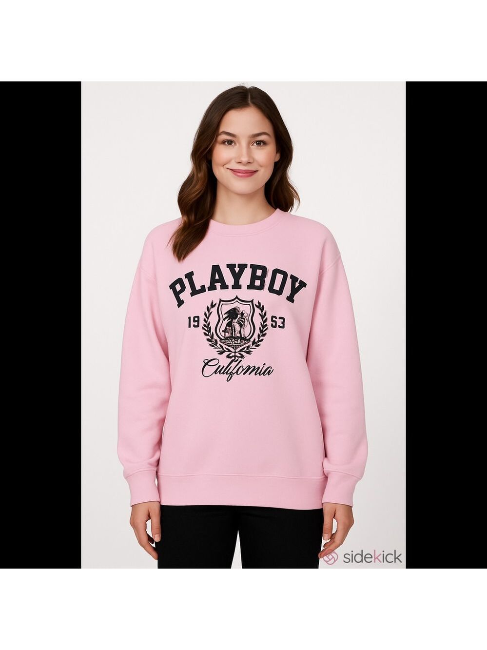 PLAYBOY Pink Graphic Sweatshirt Women's Medium